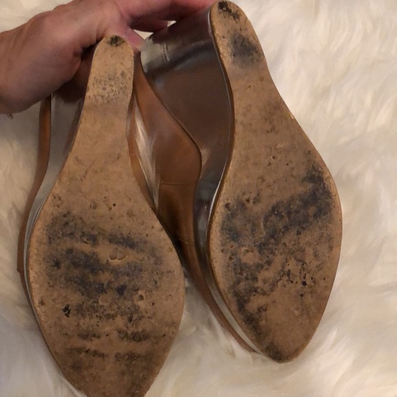 Nude wedges with silver metallic heel - Picture 2 of 3